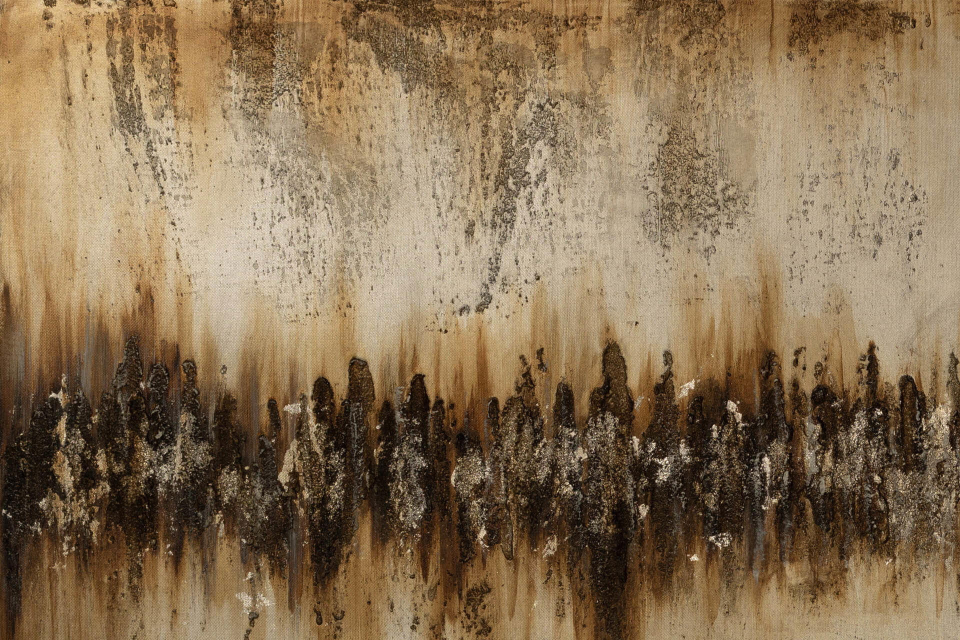 ACRYLBILD HANDGEMALT 140/70 cm - Braun, Holz/Textil (2.22/70cm) - KUNSTLOFT