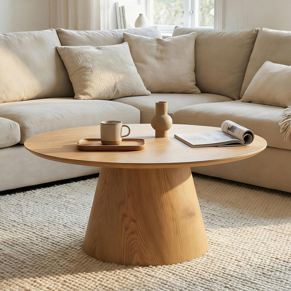 COUCHTISCH RUDA Eiche - Eichefarben, Holzwerkstoff (85/85/45cm) - IDIMEX