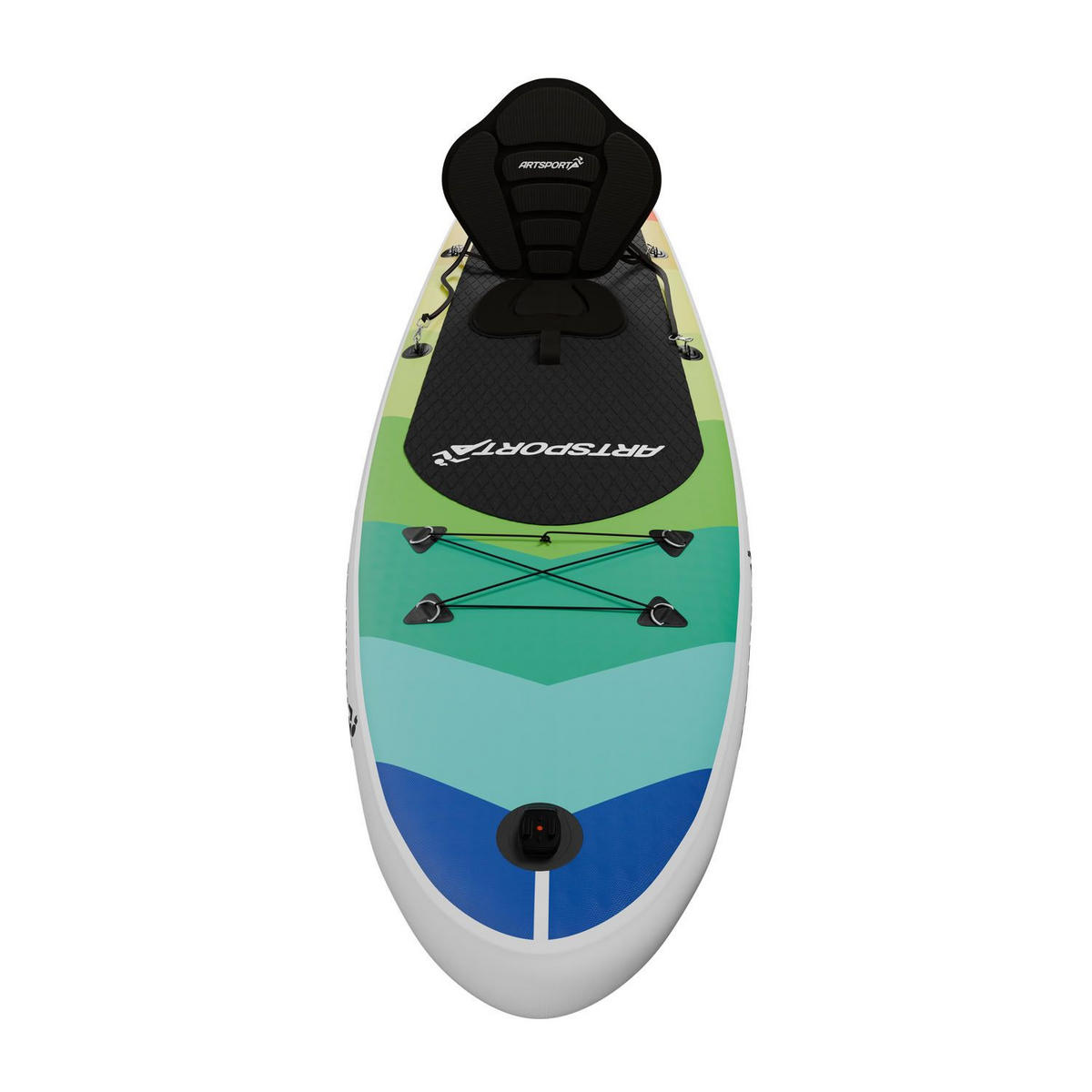 STAND UP Paddle Board Retro Love aufblasbar mit Kajak-Set - Multicolor, Kunststoff (320/77/15cm) - Artsport