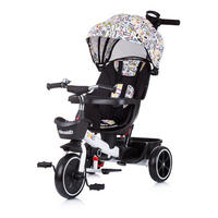 DREIRAD Smart 4 in 1 weiß Schiebestange Sitz drehbar, Flaschenhalter - Weiß, Metall (90/50/93cm) - Chipolino