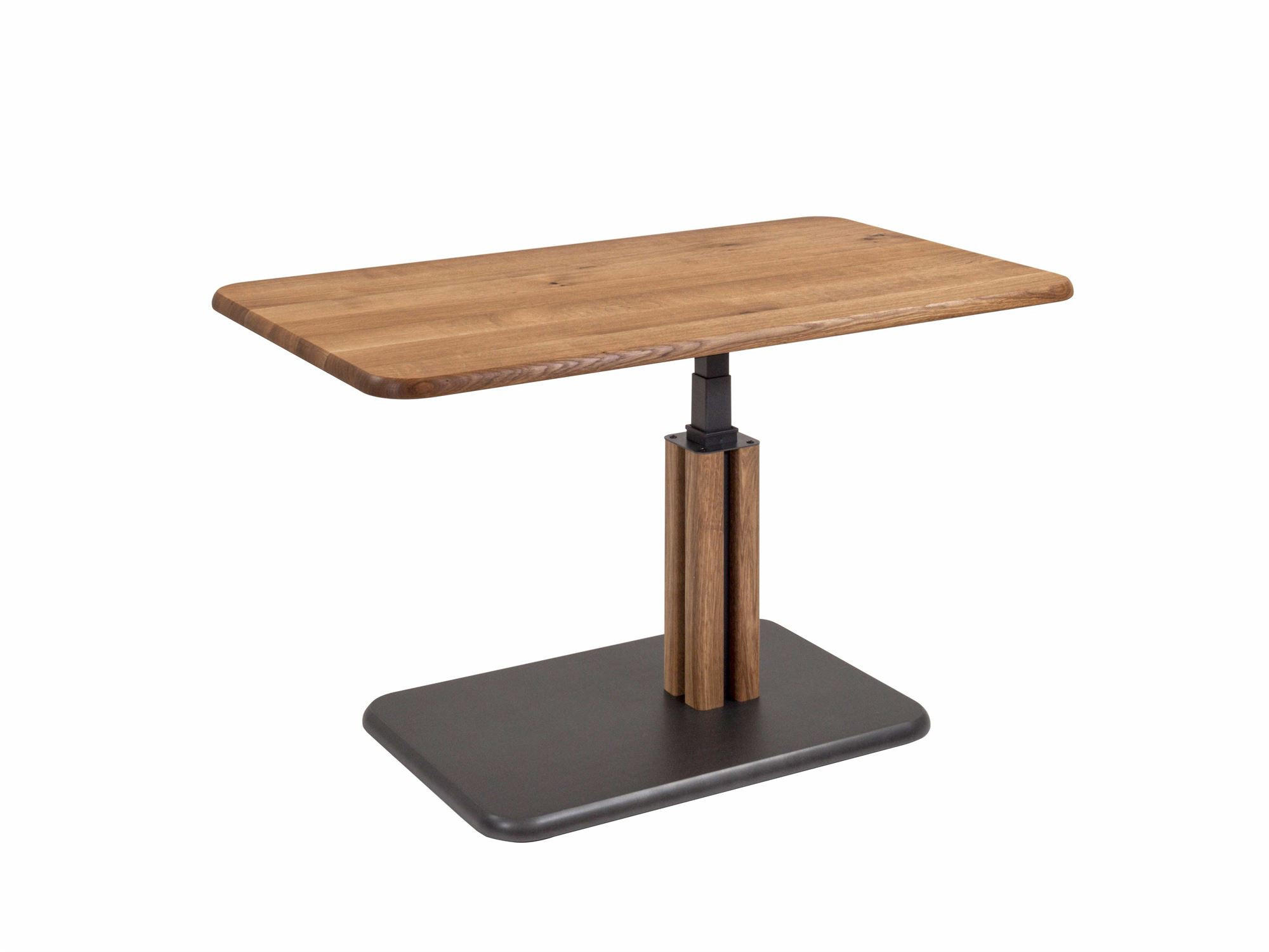 COUCHTISCH höhenverstellbar Colly 100x49x60 Massivholz Grau/Wildeiche - Wildeiche/Anthrazit, Holz (100/60/60cm) - 58aufmkessel