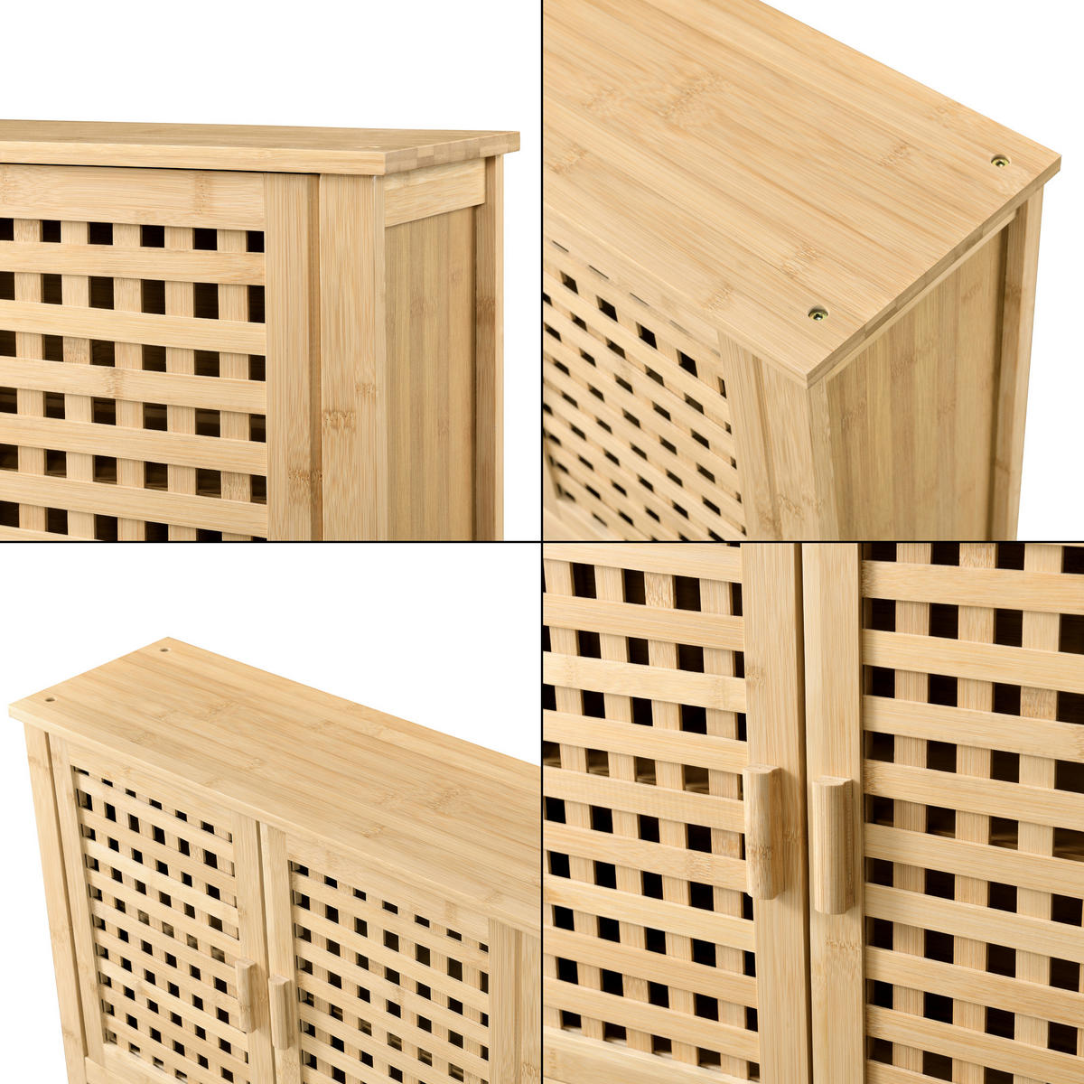 HÄNGESCHRANK Borlänge - Naturfarben, Holz (62/66/20cm) - [en.casa]