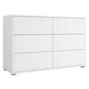 KOMMODE Gesita K6SZ - Silberfarben/Weiß, Holzwerkstoff/Kunststoff (120/73/41cm) - MIRJAN24