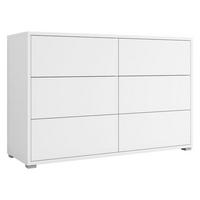 KOMMODE Gesita K6SZ - Silberfarben/Weiß, Holzwerkstoff/Kunststoff (120/73/41cm) - MIRJAN24