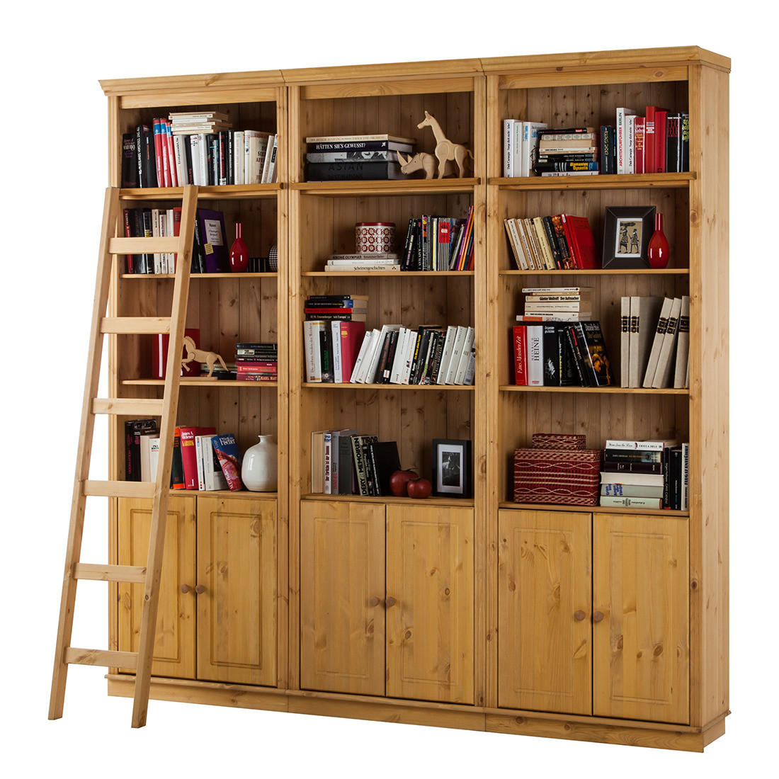 BÜCHERWAND - Kiefer massiv, Typ C - Kieferfarben, Holz (222/223/37cm) - home24