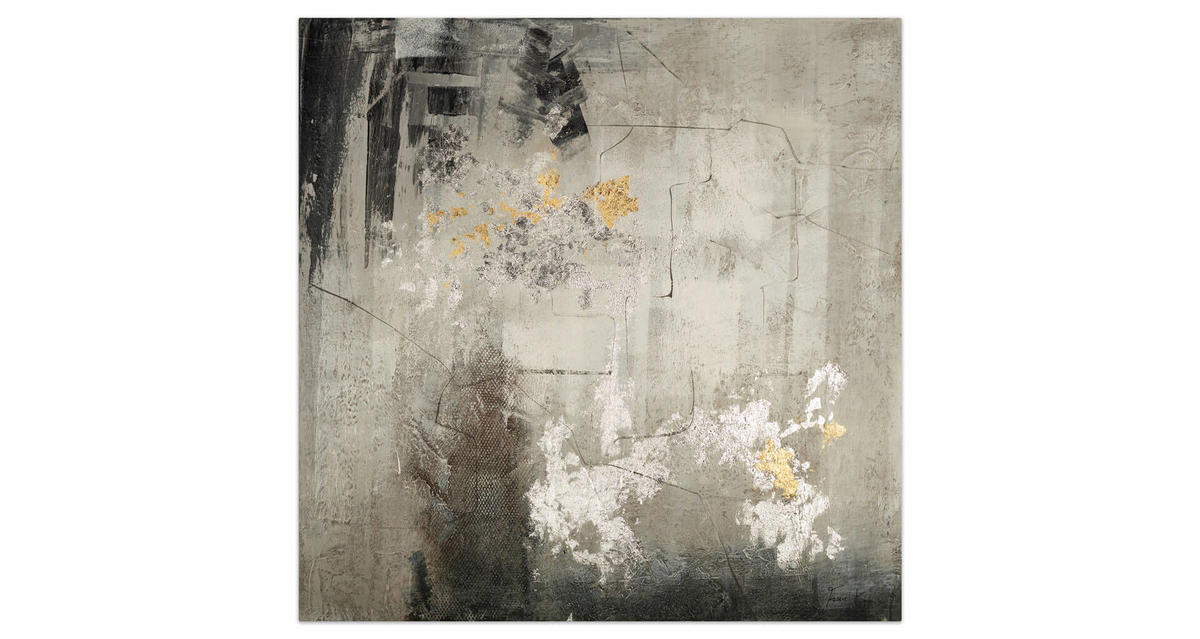 ÖLGEMÄLDE 80/80 cm - Grau, Holz/Textil (1.67/80cm) - KUNSTLOFT