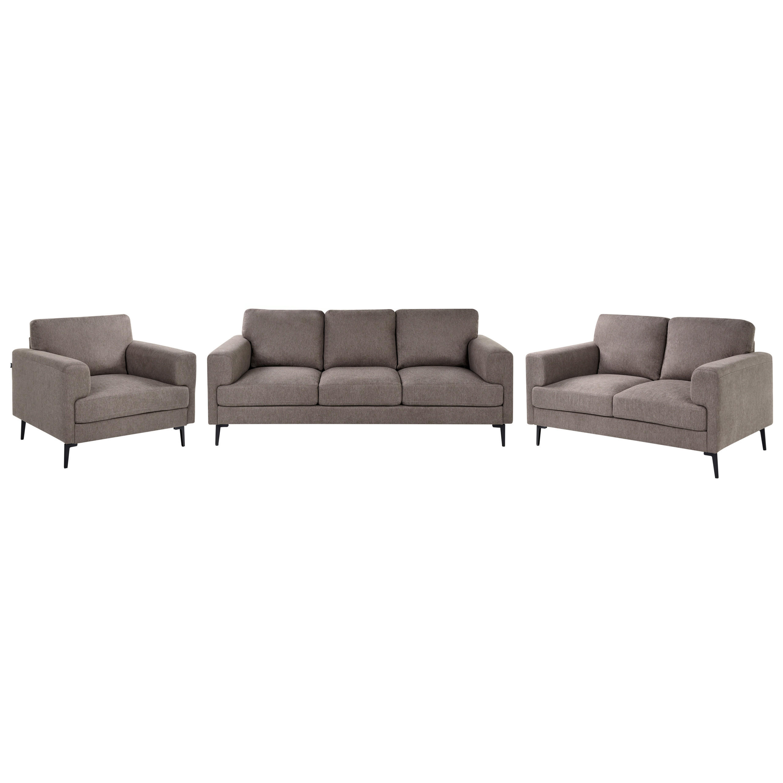 Beliani Sofa-Set Braun, Schwarz 213x85x65 cm