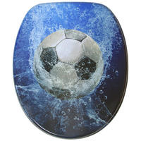 WC-SITZ mit Absenkautomatik Soccer - Blau, Holzwerkstoff (38/6/47cm) - Sanilo