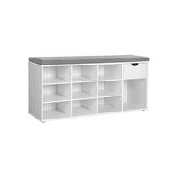 SCHUHBANK - Weiß, Holzwerkstoff (30/48/104cm) - Hansiro