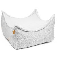 SITZPOUF für Kinder, Quadratisch, Bearly, Weiß - Weiß, Textil (65/35/60cm) - MeowBaby