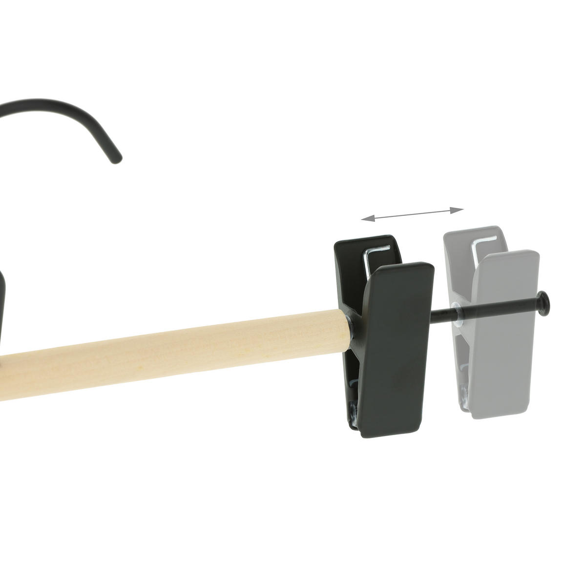 10XOBEŠALNIK za hlače - večbarvno, kovina/les (30.5/11.5/3cm) - Relaxdays