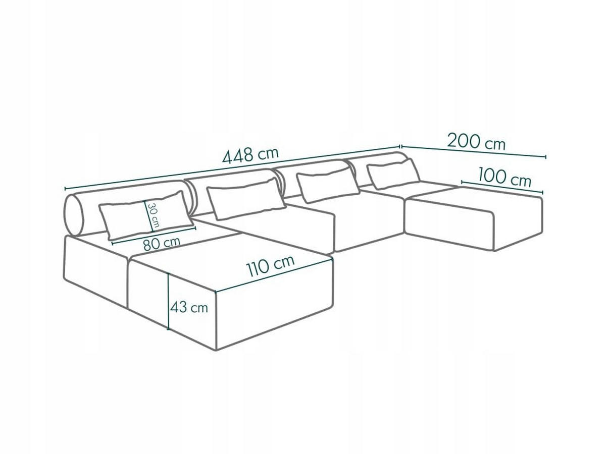 GARTENSOFA BALI XL - Wetterfeste Balkonmöbel & Lounge Sofa Außen - Moderne Outdoor Couch für Garten - Balkon & Terrasse - Beige - Beige, Kunststoff (448/78/100cm) - Trada