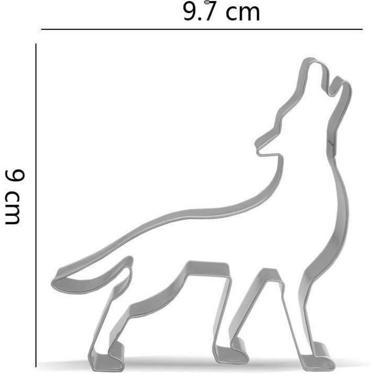 AUSSTECHFORM Wolf Edelstahl 9,7 cm - Silberfarben, Metall (9.7/2.5/9cm)