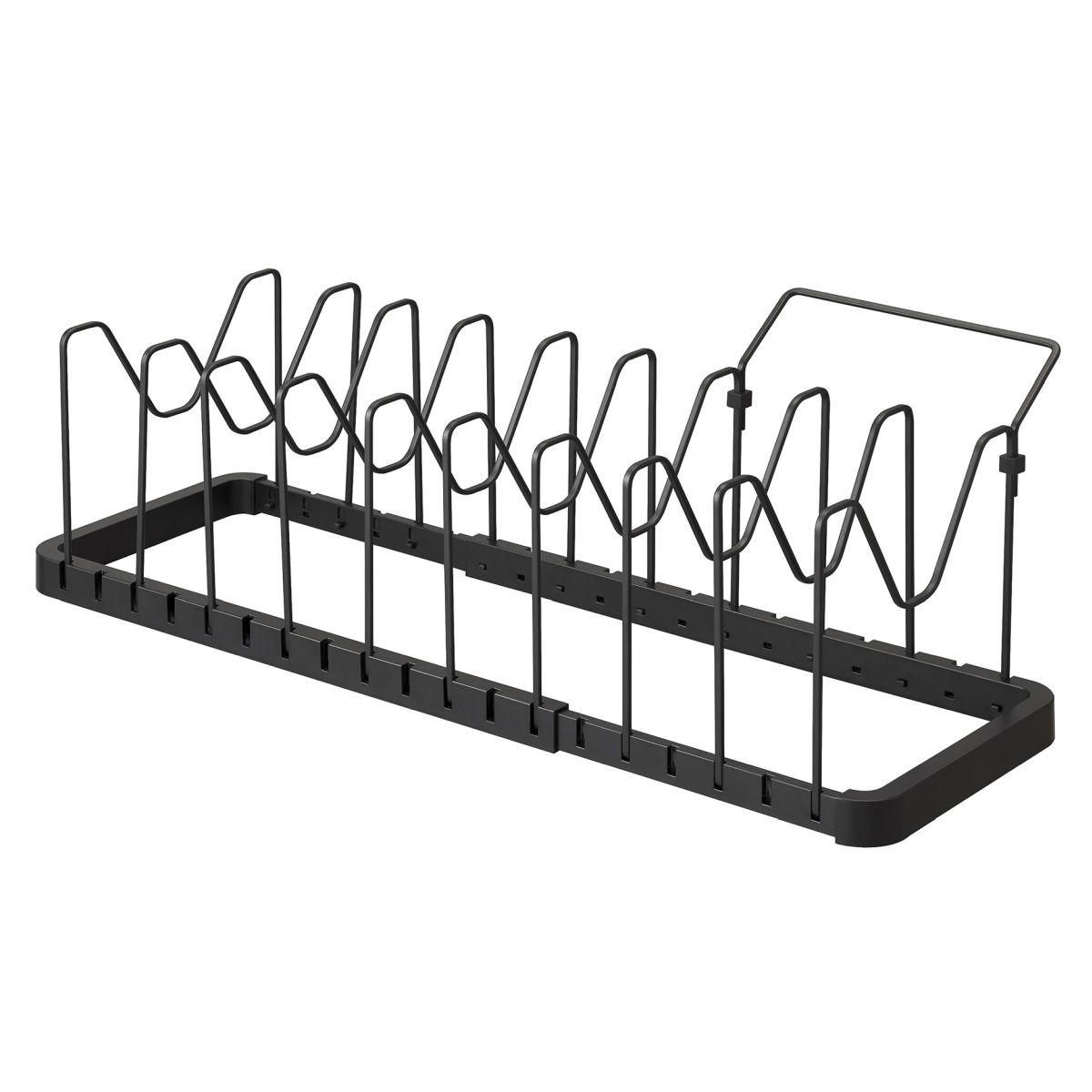 KOCHTOPF- UND DECKELORGANIZER Tower schwarz 20/45/17 cm - Schwarz, Metall (20/17/45cm) - Yamazaki