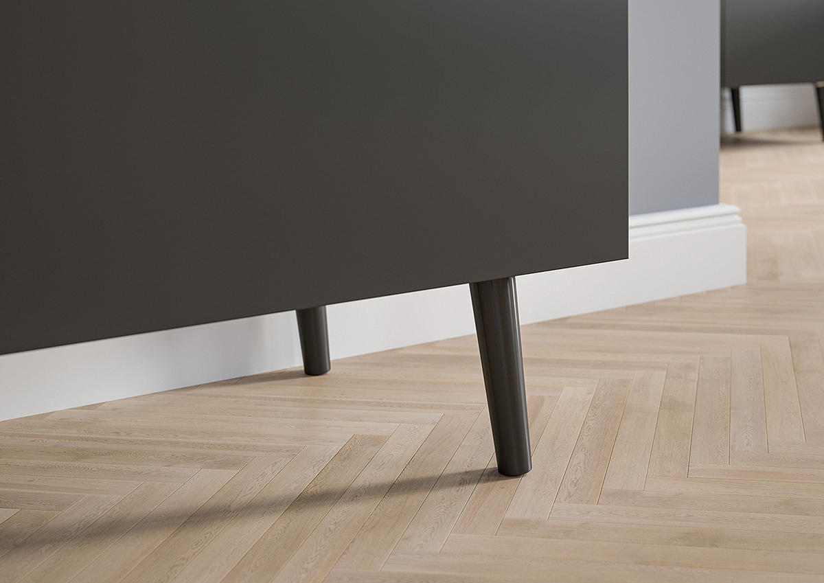 COUCHTISCH - Schwarz / Eiche Artisan Dekor - Eichefarben/Schwarz, Holzwerkstoff (55/90/45cm) - home24