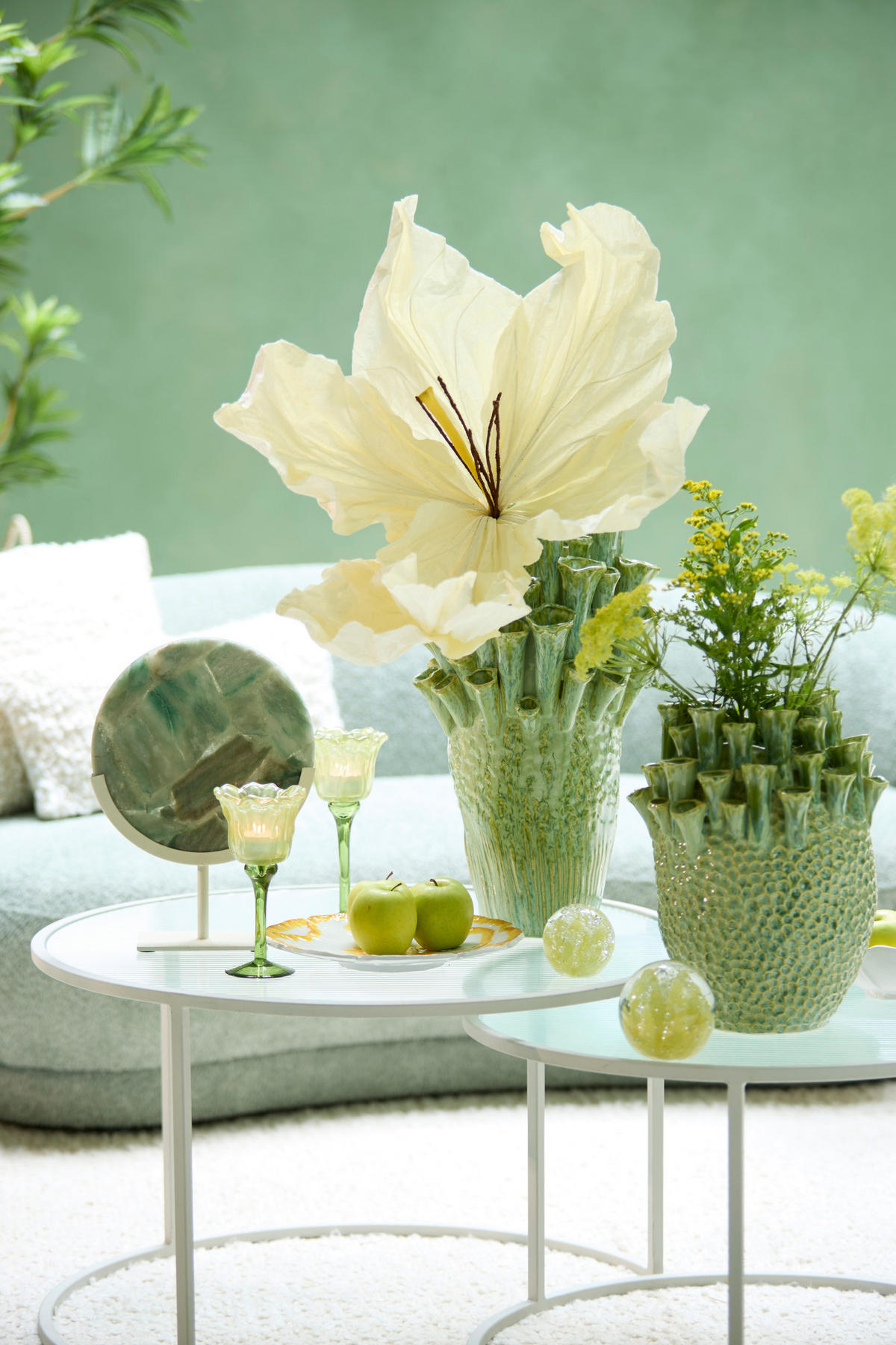 VASE Kyral Grün Ø29/33 cm - Grün, Keramik (33cm) - Light & Living