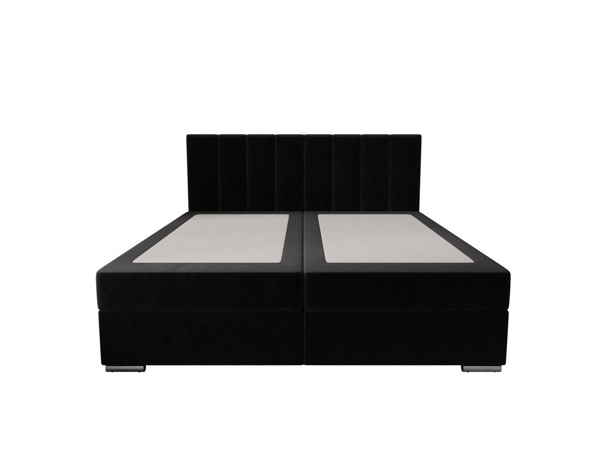 BOXBETT ZILANO 2 mit Matratze H3 und Topper 140x200 Itaka 15 - Schwarz, Holz/Textil (140/200cm) - Bedante