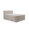 BOXBETT Royal mit Bonnelmatratze und Topper, 140x200, Beige - Beige, Holzwerkstoff/Kunststoff (140/200cm) - AN-Moebel 4u
