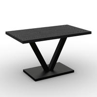 ESSTISCH Loca Schwarz MDF ca. 140 /80 /76 cm - Schwarz, Holz (80/140/76cm) - Bessagi Home