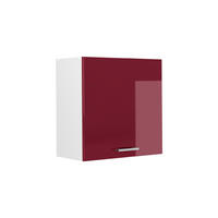 HÄNGESCHRANK R-Line, Rot Hochglanz, 60 cm mit 1 Tür - Rot/Weiß, Holzwerkstoff (60/60/31cm) - Vicco