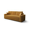 SOFA AMBRO Poso 01 mit Schlaffunktion, Senfton, Sofa mit Stauraum - Goldfarben, Textil (90/85/230cm) - Bedante