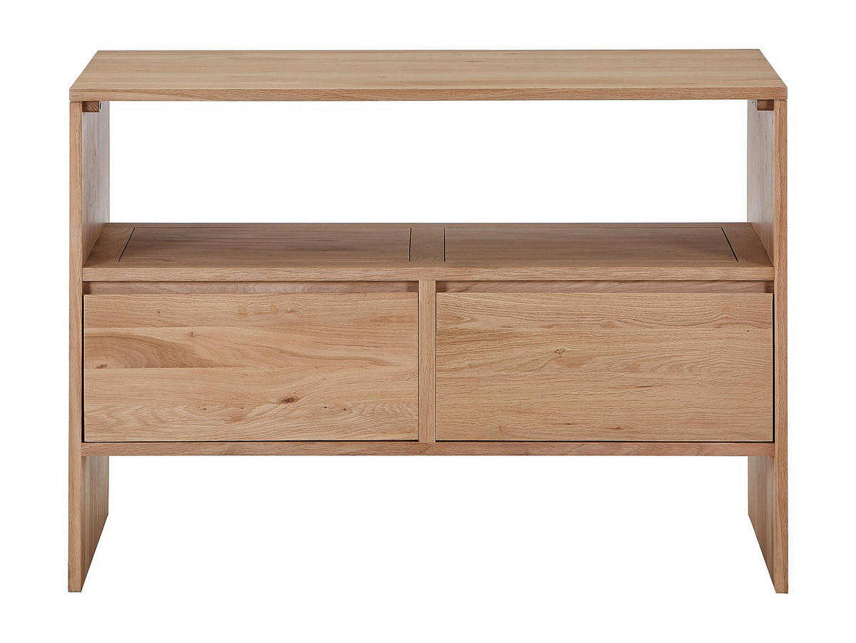 WASCHBECKENUNTERSCHRANK - 110cm x 50cm - Massivholz - naturfarben hell - CAVIZO - Naturfarben, Holz (110/78/50cm) - Vente-Unique