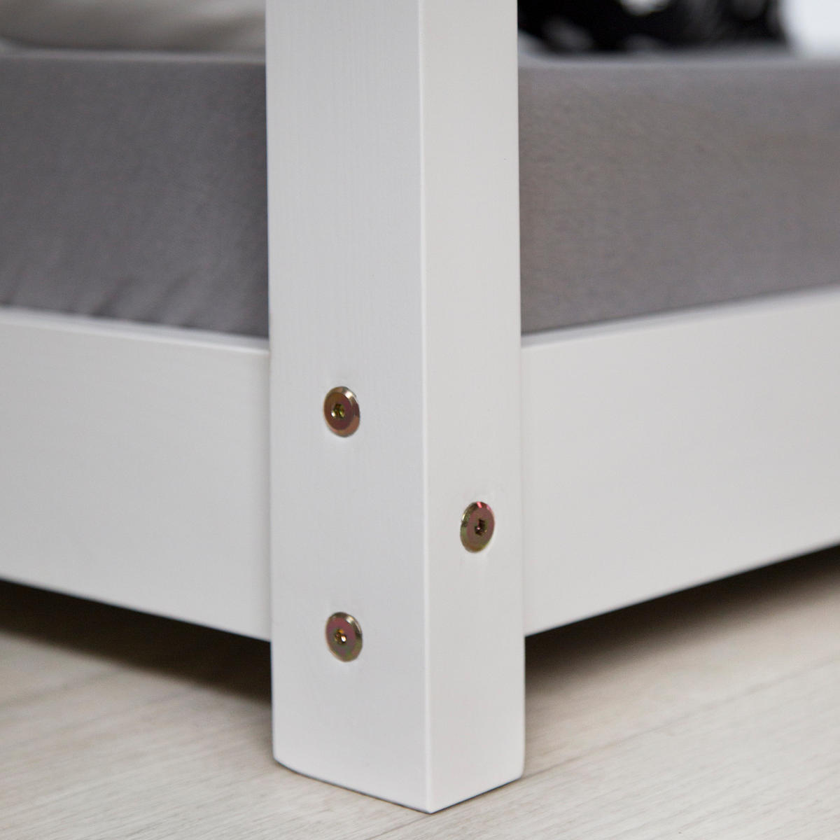 HAUSBETT 90/200 cm weiß - Weiß, Holz (206/141/96cm) - Homestyle4u