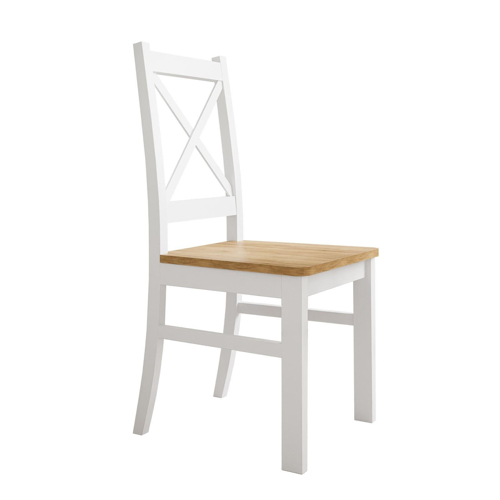 HOLZSTUHL OLEA Weiß / Craft Gold Eiche - Eichefarben/Weiß, Holzwerkstoff (42/95/42cm) - Lookway