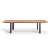 TISCH Ausziehbar Fold aus massivem Eichenholz 140x90 cm + Tischverlängerung 1x60 cm - Eichefarben/Schwarz, Holz/Metall (140/90/75cm) - Danzz