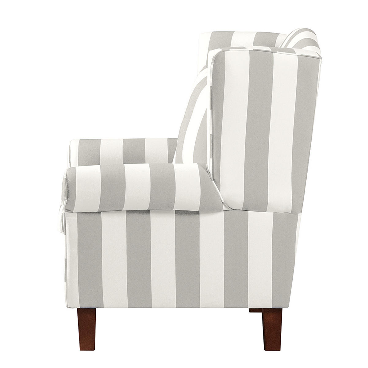 SESSEL ohne Hocker - Webstoff - Beige gestreift - Beige, Holz/Textil (78/95/78cm) - home24