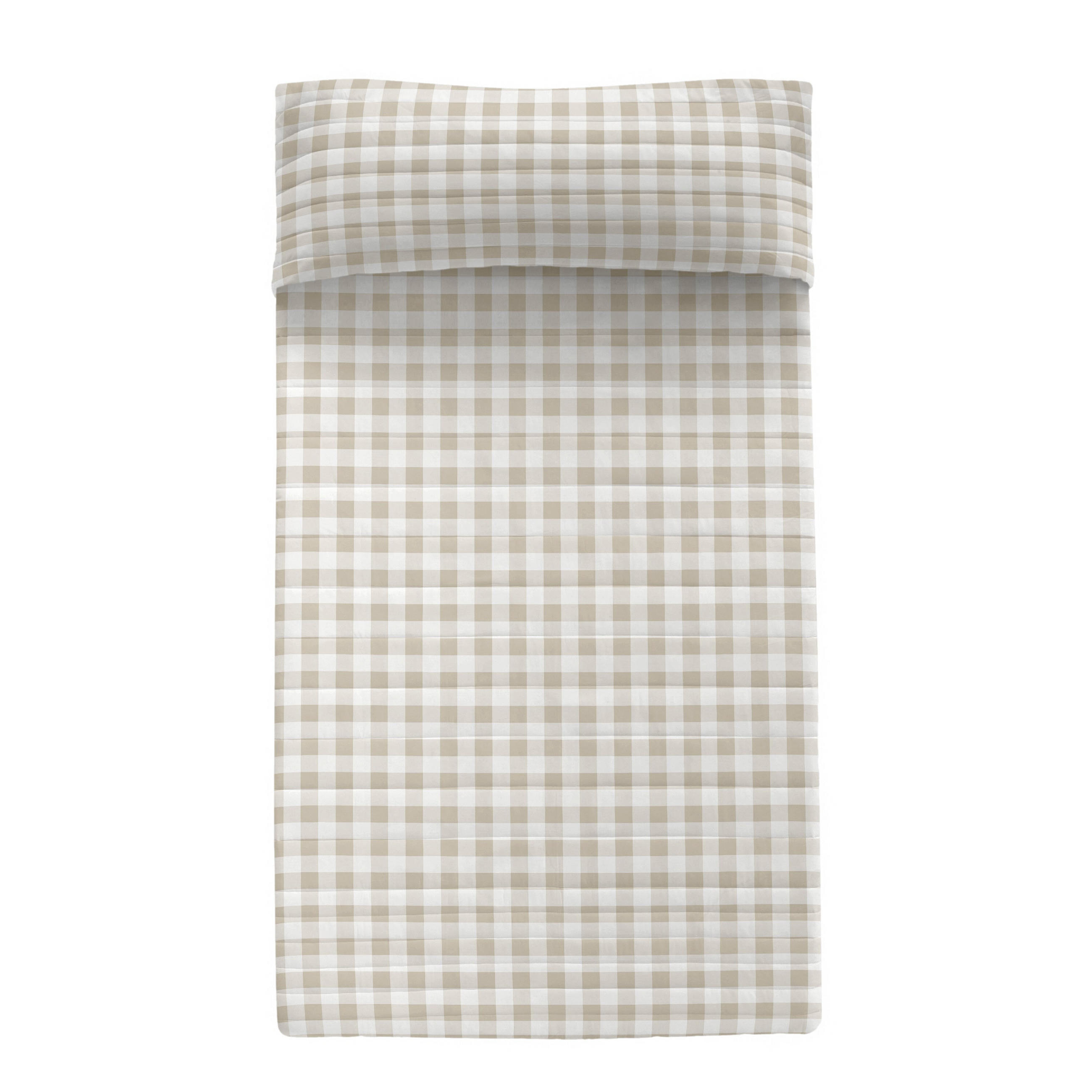 TAGESDECKE vichy 180x260 cm (bett 80/90/105) beige - Beige, Textil (180/260cm) - Happy Friday