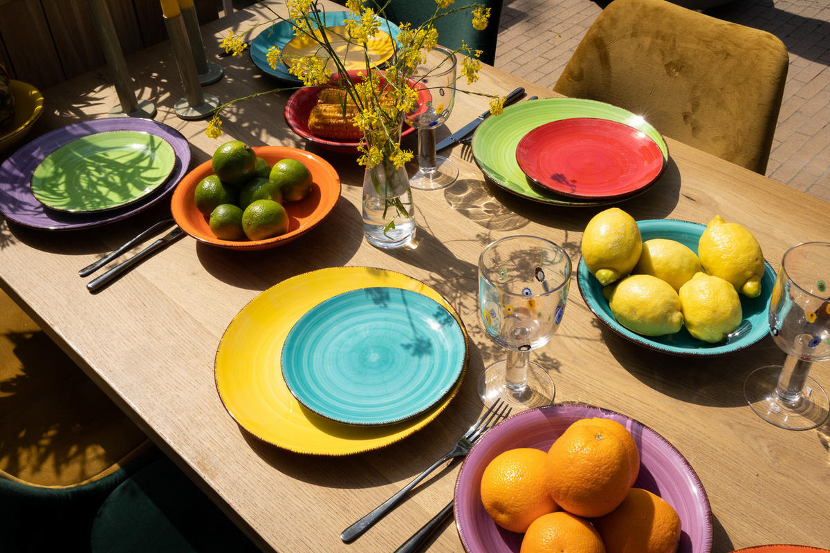 SPEISETELLER Sunny Summer ø 26,5 cm - 6 Stück - Multicolor, Keramik (26.5cm) - Studio Tavola