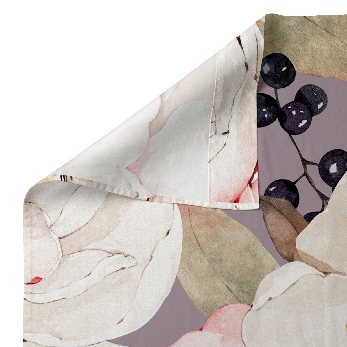 OBERBETTLAKEN white peonies 160x270 cm mehrfarbig - Multicolor, Textil (160/270cm) - Happy Friday