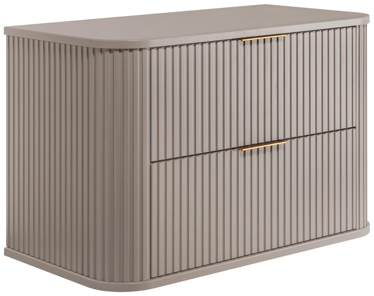 BADEZIMMERSCHRANK, Kaschmir, 80,4 x 51,7 x 41,5 cm, Goldene Griffe - Kaschmir/Goldfarben, Holzwerkstoff/Kunststoff (80.4/51.7/41.5cm) - 3XE LIVING