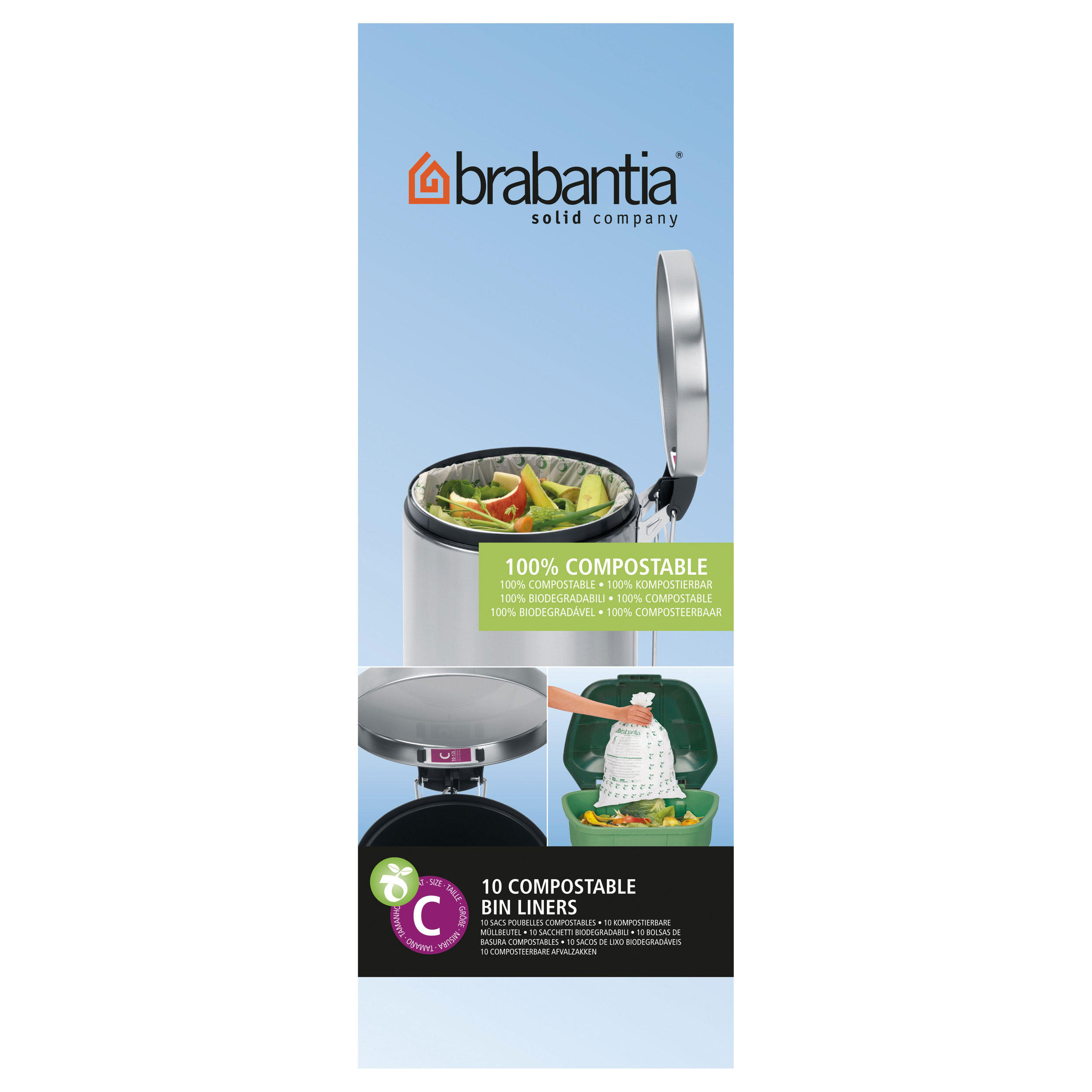 Brabantia Müllbeutel Weiß 20.2x11x26.5 cm