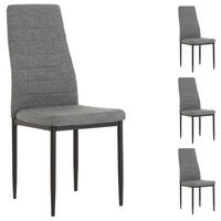 ESSZIMMERSTUHL NATHALIE 4ER-SET - Schwarz/Grau, Textil (43/100/50cm) - IDIMEX