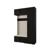 GARDEROBEN-SET 236,7/150/47 - Schwarz/Weiß, Holz/Kunststoff (150/236.7/47cm) - Abiks Möbel