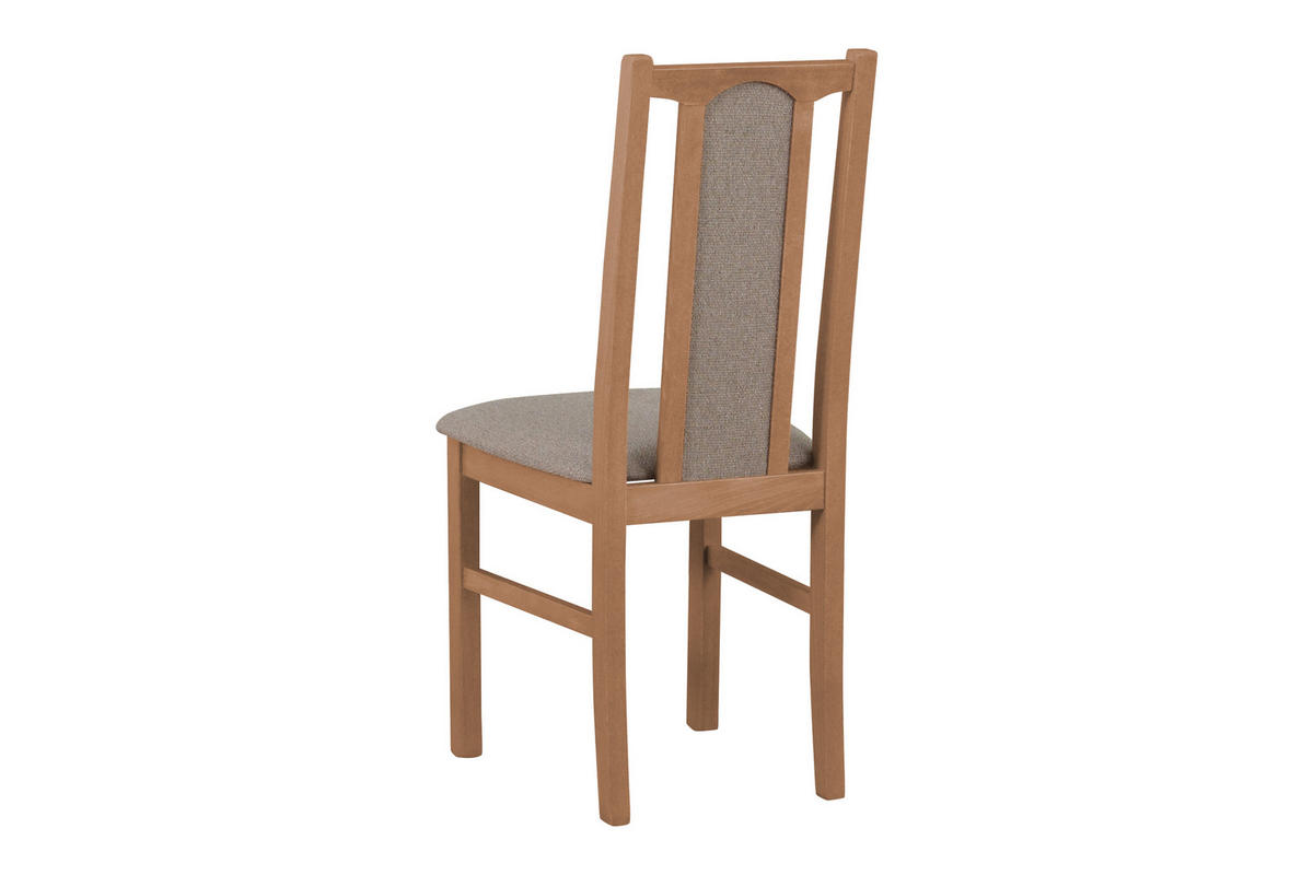 STUHL KOLGA (6er Set) - Hellbraun/Graubraun, Holz (43/94/40cm) - Leaf Design