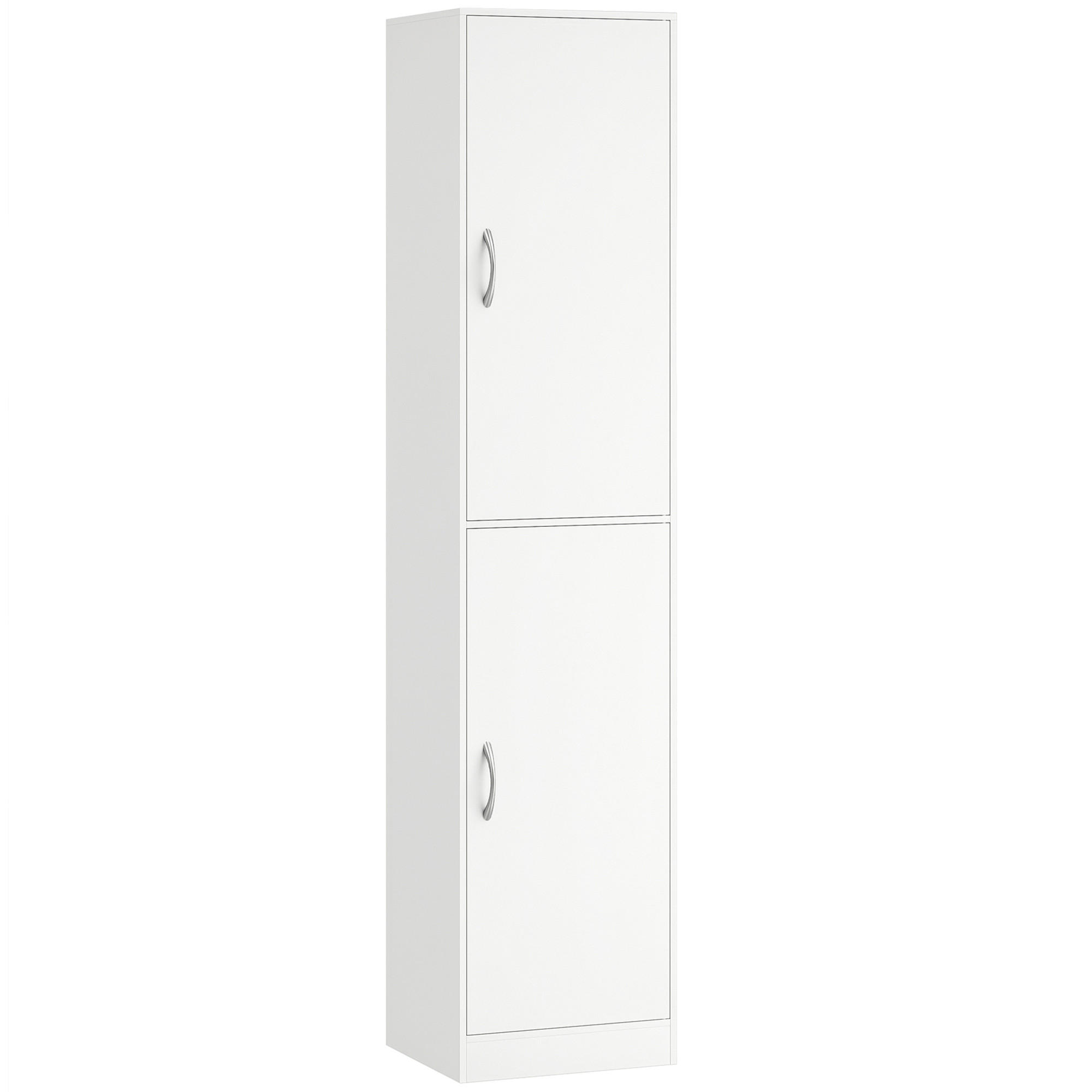 BÜCHERREGAL Spanplatte MDF Weiß - Weiß, Holzwerkstoff/Metall (35/180/40cm) - HOMCOM