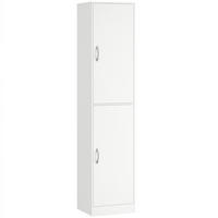BÜCHERREGAL Spanplatte MDF Weiß - Weiß, Holzwerkstoff/Metall (35/180/40cm) - HOMCOM