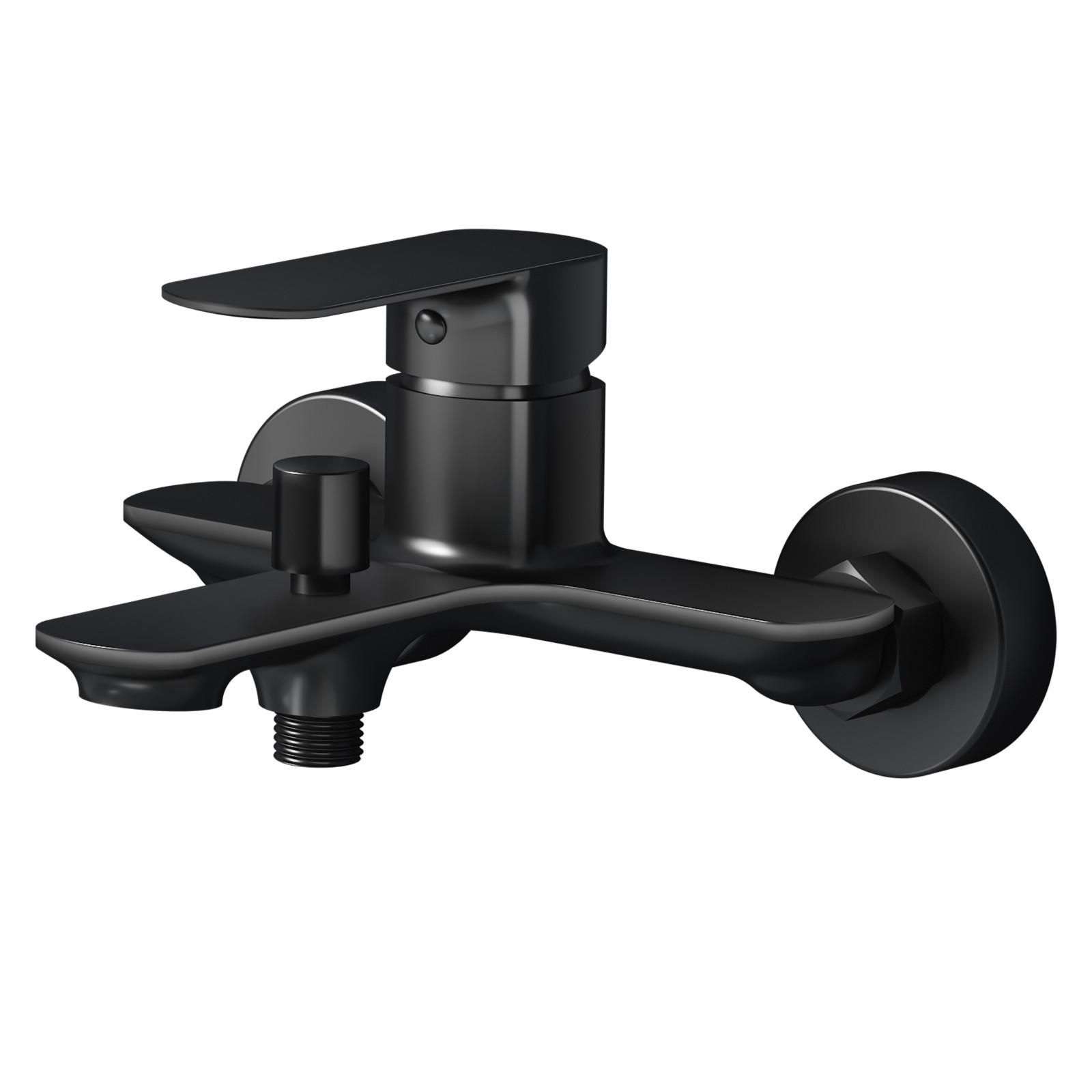 DUSCHARMATUR svart matt 21,2/18,3 cm 11/18/21 cm