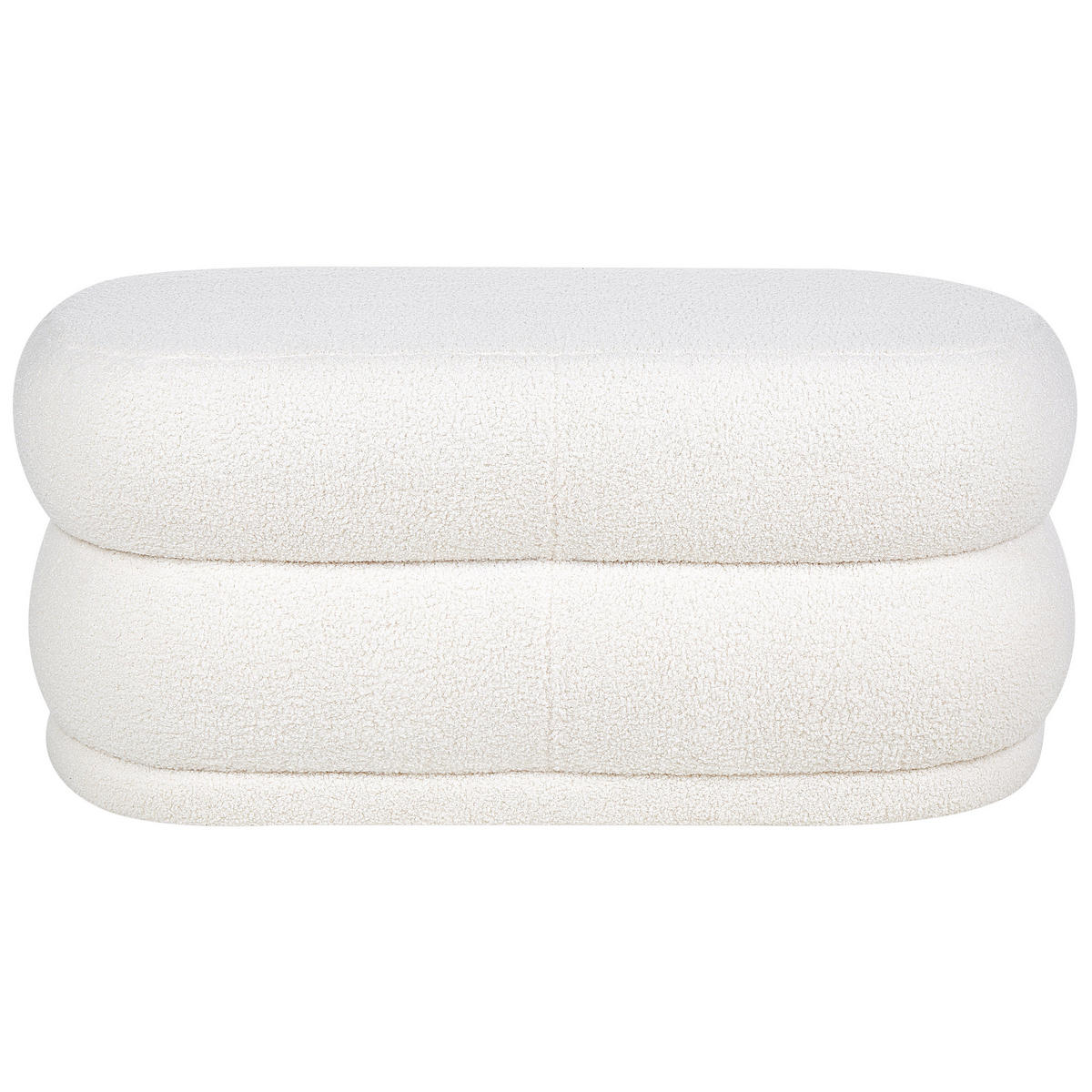 BANK Weiß Ellendale - Weiß, Textil (90/40/40cm) - Beliani