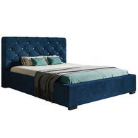 BETT Blau BEN 11 Gepolstert Mit Bettkasten 180x200 cm - Blau/Schwarz, Textil (180/200cm) - Sepro Meble
