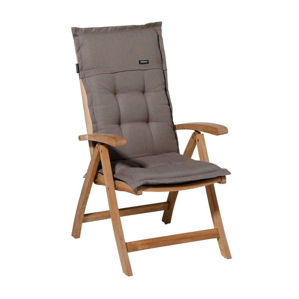 GARTENSTUHLKISSEN Rippe 123/50 cm 4er-Set - Braun, Textil (50/7/123cm) - Madison