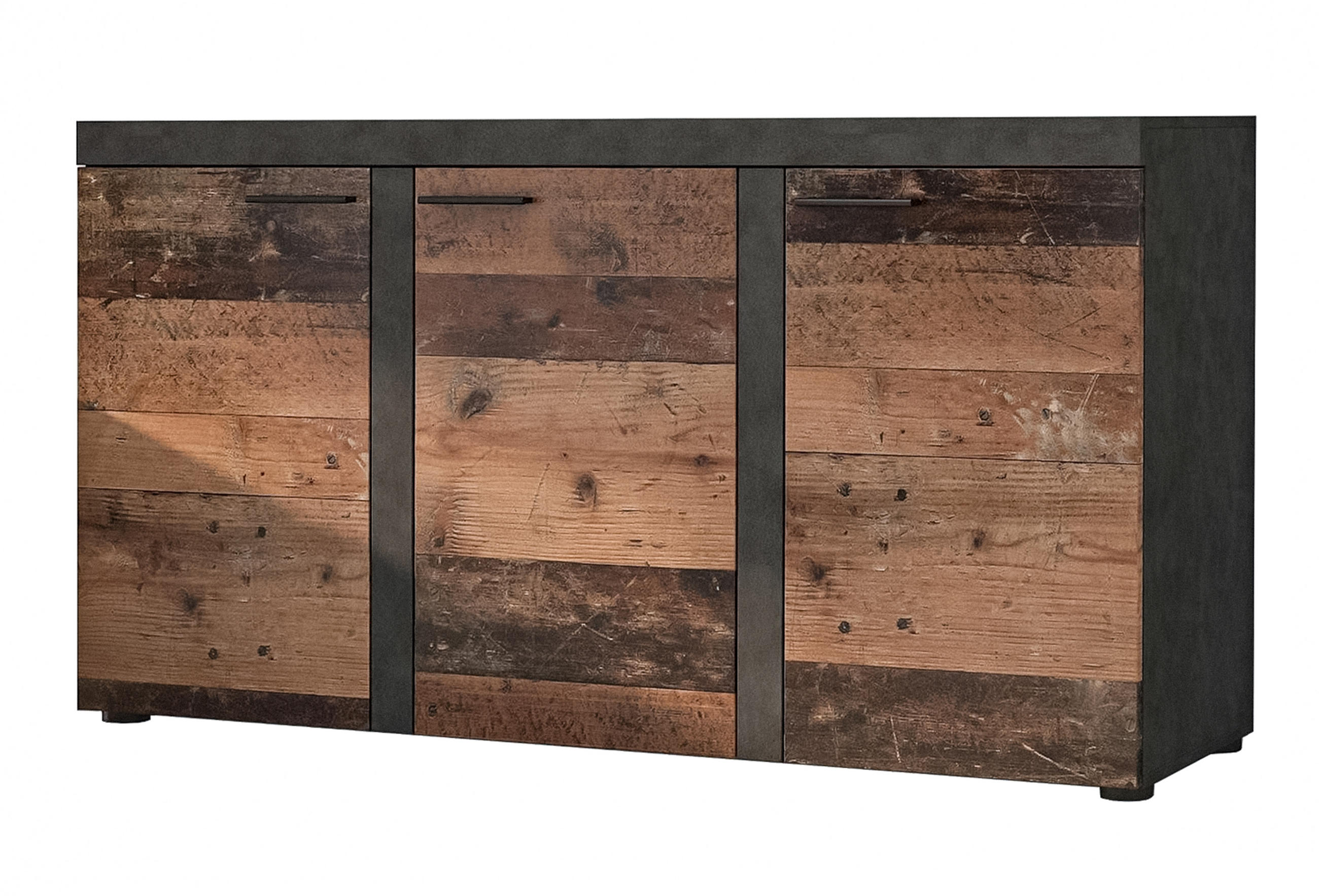 SIDEBOARD Spacoro 3D Matera, Old Style 148,8/82/40,3 cm – Wohnzimmer Kommode Modern - Dunkelgrau/Bronzefarben, Holzwerkstoff/Kunststoff (149/82/40cm) - AX Living