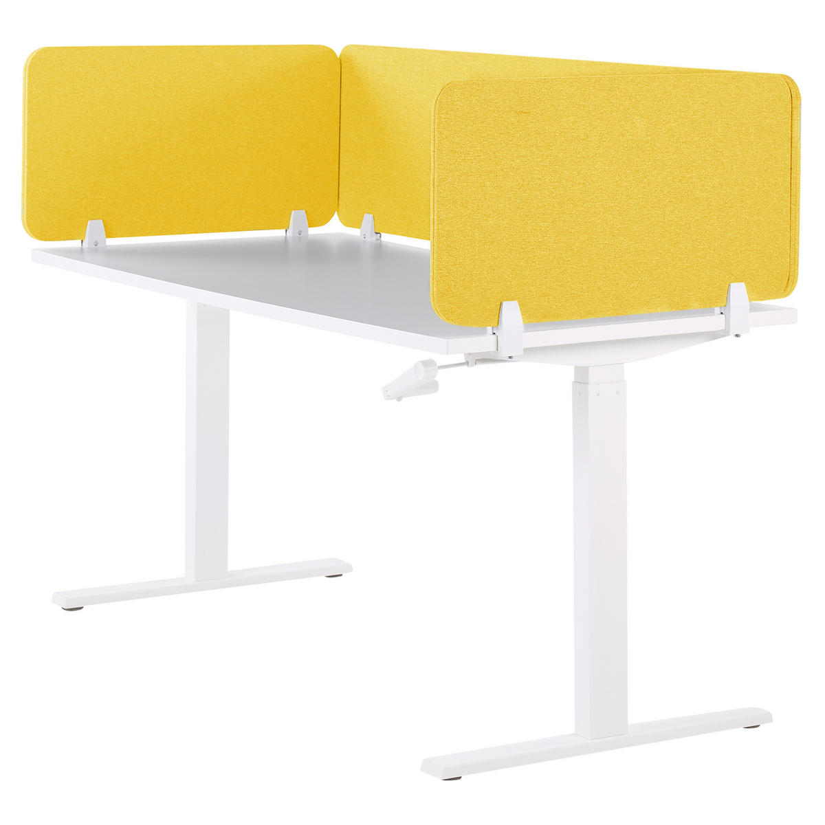 SCHREIBTISCHTRENNWAND 80 x 40 cm Gelb Wally - Gelb, Textil (80/40/2cm) - Beliani