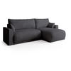 ECKSOFA MORENO mit Schlaffunktion Grau Cord - Grau, Textil (262/160cm) - Bromarkt