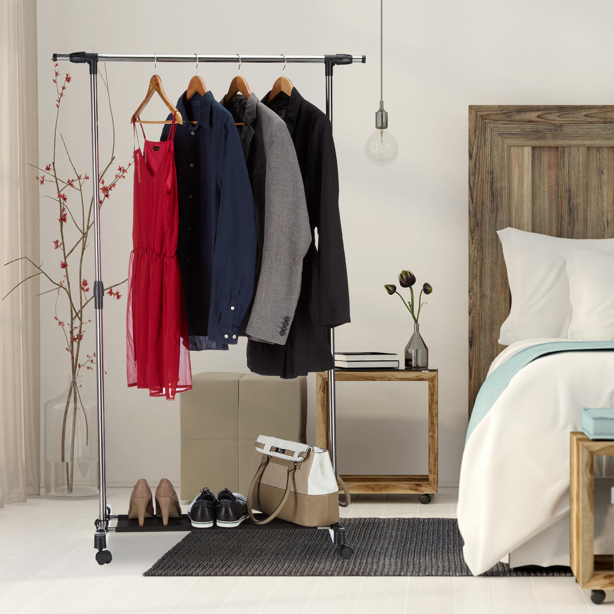 KLEIDERSTÄNDER - Multicolor, Kunststoff/Metall (151/162/50cm) - Relaxdays