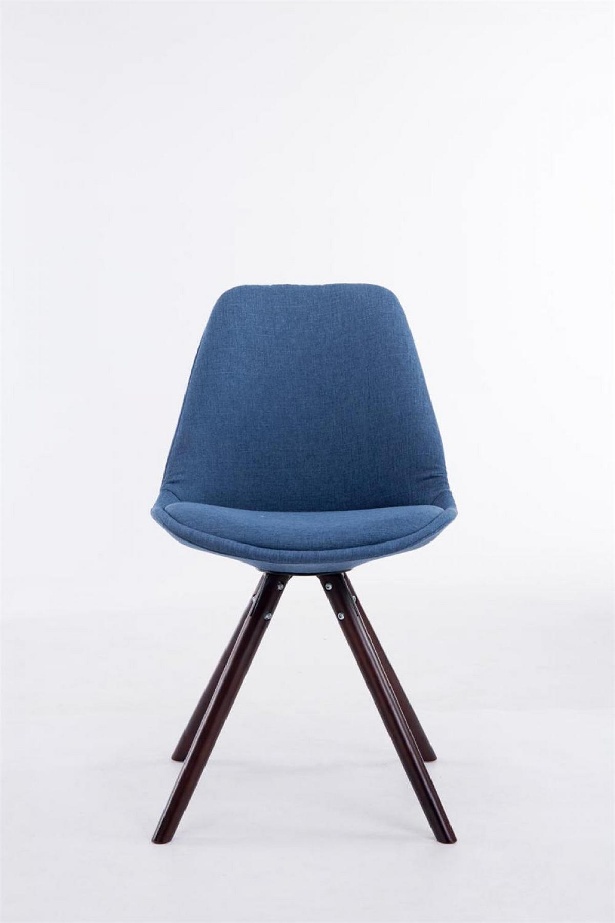 STUHL Stoff blau - Blau/Cappuccino, Holz/Textil (48/84/56cm) - CLP