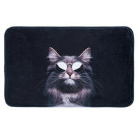 BADTEPPICH Cool Cat 70 x 110 cm - Schwarz, Textil (70/110cm) - Sanilo